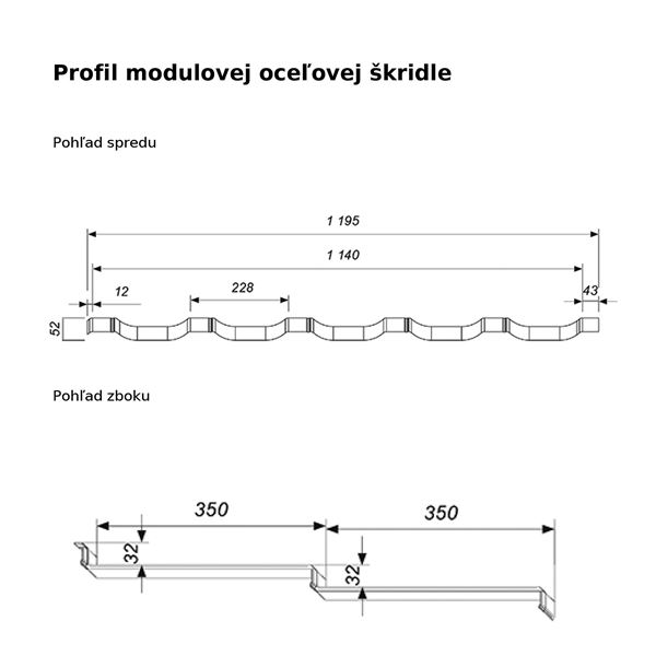 Maloformátová krytina Panorama základná RAL 8004 - Tehlová