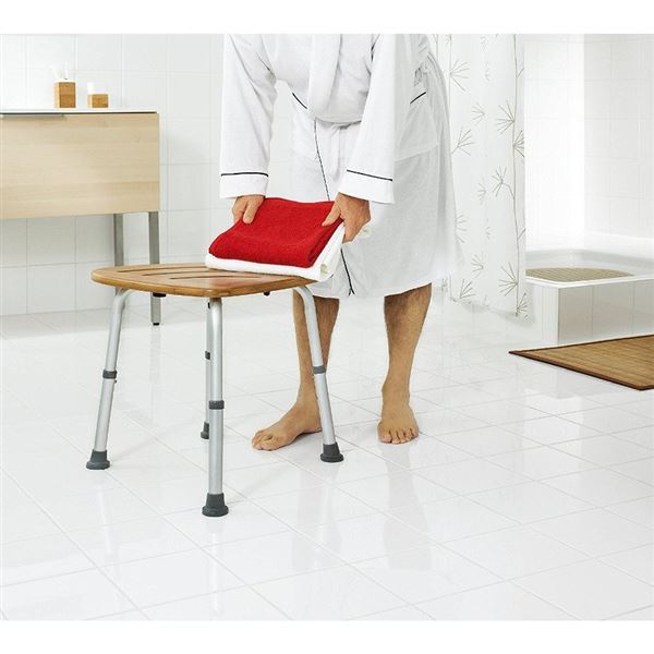 Stolička kúpeľňová 41 × 57 cm, bambus, nosnosť 150 kg