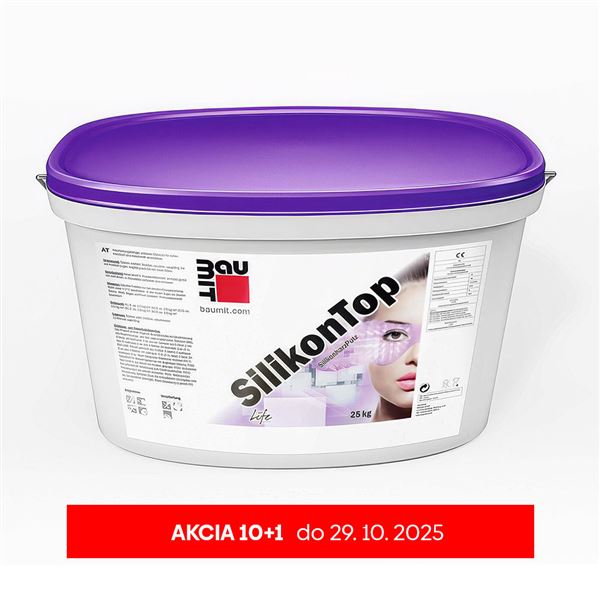 Silikónová fasádna omietka Baumit SilikonTop 3 mm, ryhovaná, 25 kg