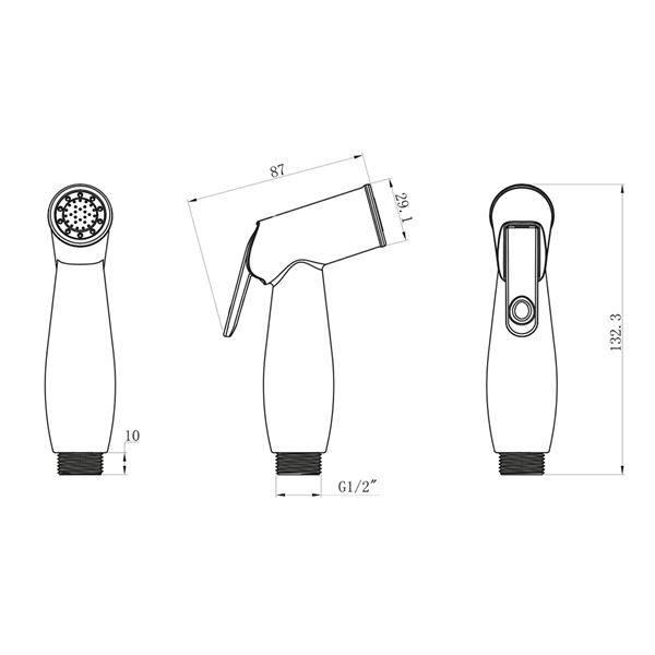 Sprcha SAPHO bidetová, chróm