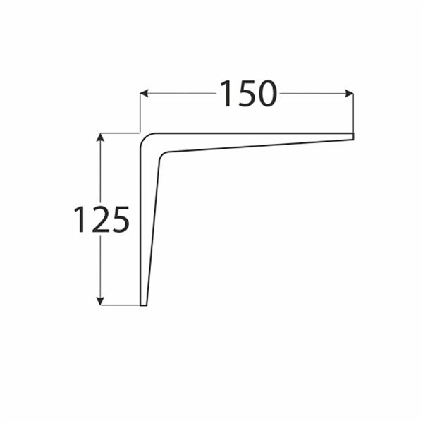 Konzola stavebná hnedá D-WS 150-125* 