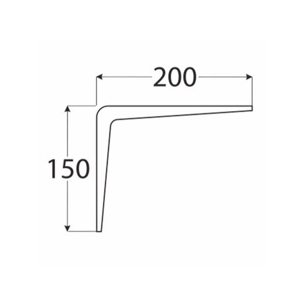  Konzola stavebná biela D-WS 200-150*200