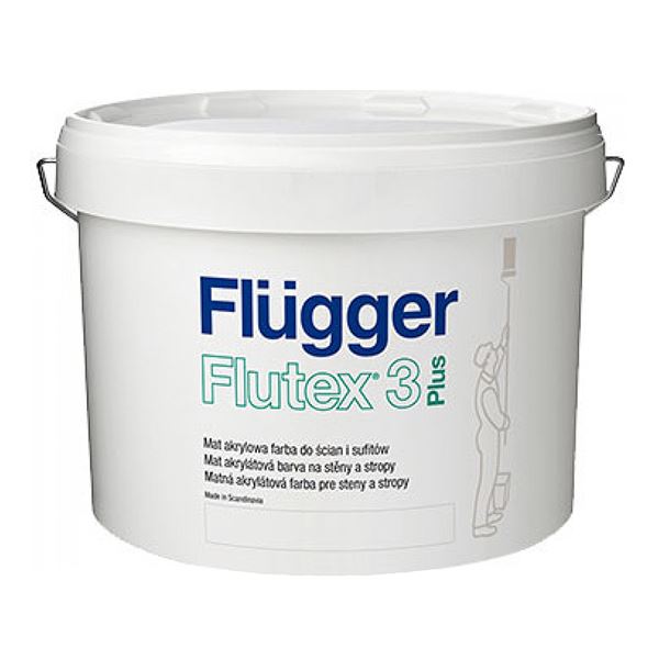 Flügger Flutex 3 Plus 3L matná umývateľná farba