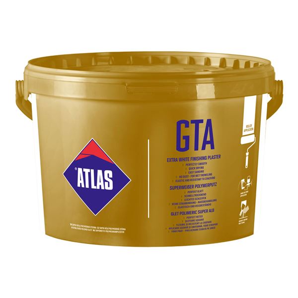 Hotová super biela polymerová stierka ATLAS GTA 5 kg
