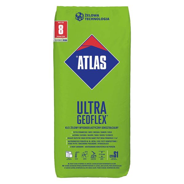 Gélové flexibilné  lepidlo Atlas ULTRA Geoflex trieda S1 (2-15 mm) C2TE S1, 25 kg