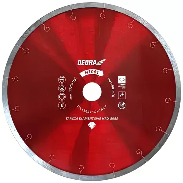 Kotúč Dedra diamantový na rezanie tvrdej keramiky 125 × 22,2 mm