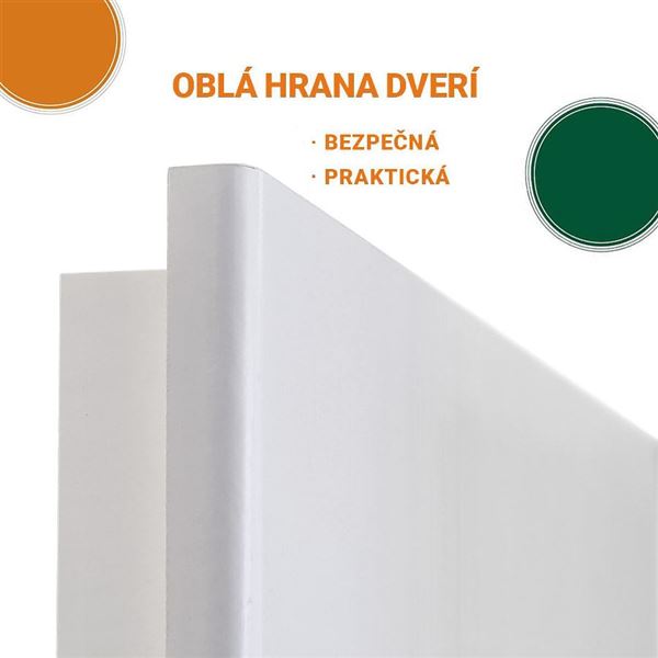 SET Solodoor dvere 90 + zárubňa CPL biele KLASIK plné 90 L, OZ 60-80 (60-95 mm)