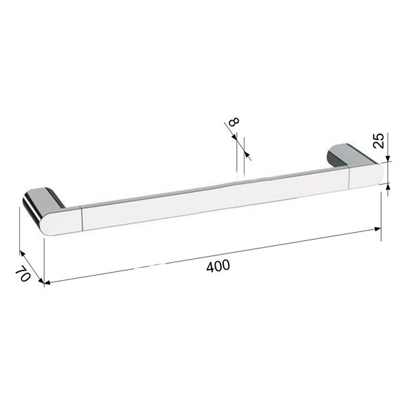 Držiak uterákov Sapho FLORI 400 mm, čierna mat