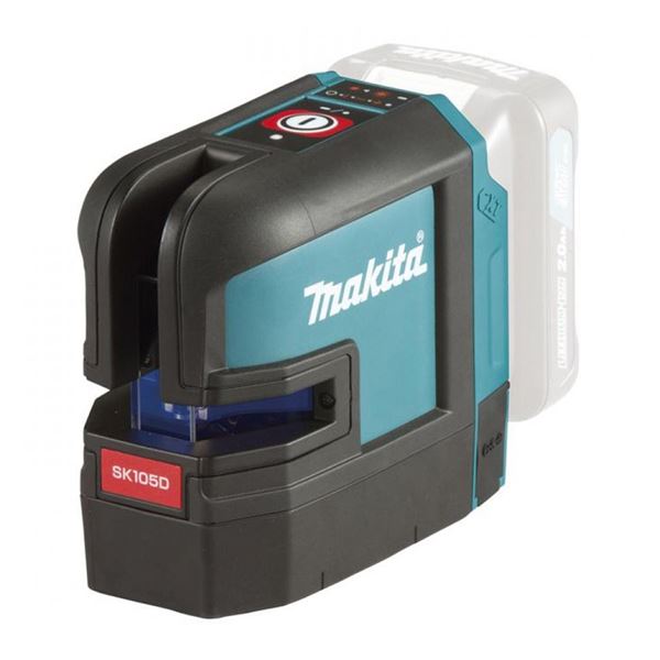 Krížový laser Makita SK105DZ napájaný batériou 10,8 V