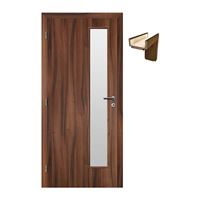 SET Dvere Solodoor SM 22 90 pravé + obložková zárubňa 95-175 mm, orech