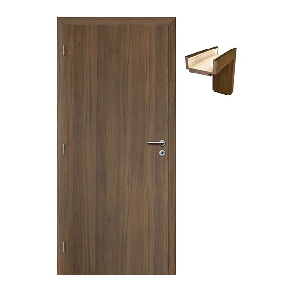 SET Dvere Solodoor SM plné 90 ľavé + obložková zárubňa 95-175 mm, orech
