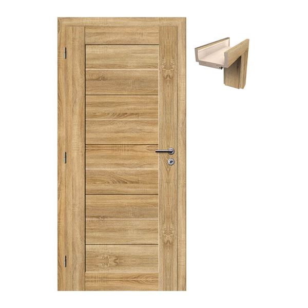 SET Dvere Solodoor TÜREN 41 60 ľavé + obložková zárubňa 95-175 mm, dub sonoma