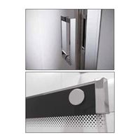 Kút sprchový SanSwiss VALEA štvrťkruh 90 × 90, aluchróm, číre sklo