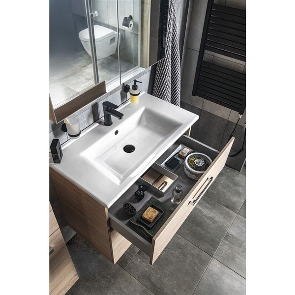 Skrinka pod umývadlo SAPHO VEGA 82 × 67,55 × 44 cm, dub platin