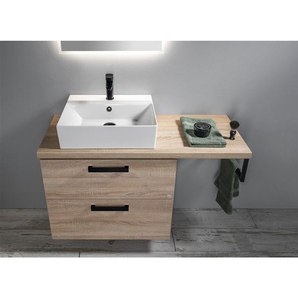 Skrinka pod umývadlo SAPHO VEGA 82 × 67,55 × 44 cm, dub platin