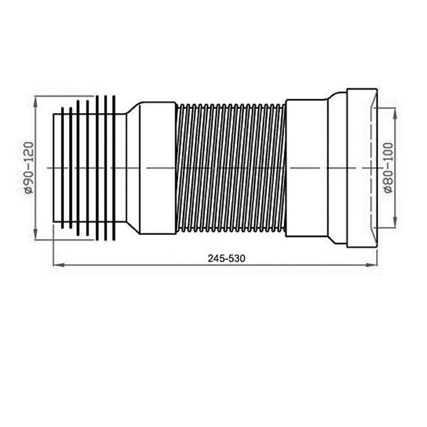 WC flexi konektor 24,5-53 cm