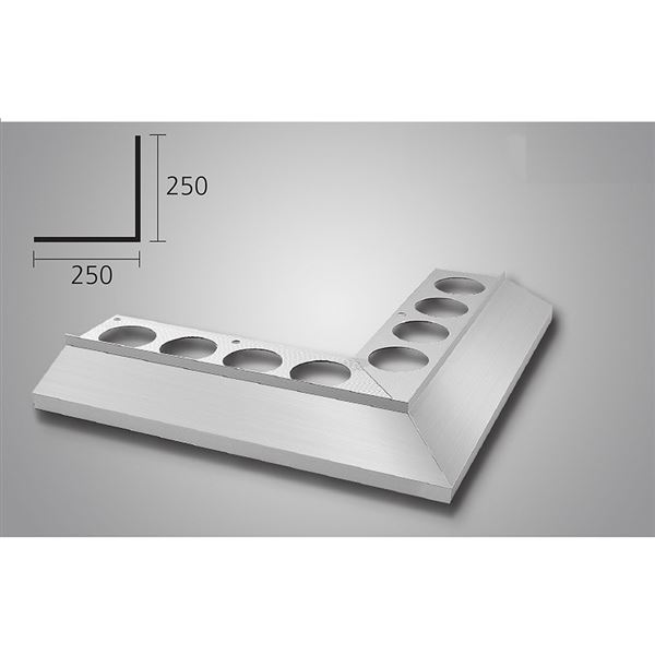 Roh balkónového profilu MAXI AL prírodný 25x25 cm, vonkajší
